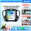 OSSURET Autoradio 9.7" Carplay Android Auto per Nissan Juke 2011-2018 Infiniti ESQ 2014-2019, sistema intelligente in stile Tesla 2DIN