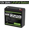 DAWEIKALA Batteria LiFePO4 12V 20Ah con BMS 20A, Batteria a Ciclo Profondo 12V 20Ah per Power Wheels, Ecoscandagli, Illuminazione, Batteria al Litio