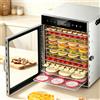 GECOFEER Essiccatori per alimenti e carne essiccata con timer 24H e griglia di essiccazione leggera 800W 30-90 ℃ Essiccatore per Frutta e Verdura con Spina EU