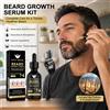 eelhoe Kit Siero per la Crescita della Barba con Derma Roller 0.2mm, Attiva i Follicoli Piliferi, Ripara la Barba Danneggiata, Siero per Barba Più Folta e Spessa