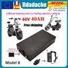 Ddadache Batteria al litio 18650 da 60V 20-40Ah per moto elettriche Harley, adatta per scooter elettrici CityCoco