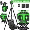 Lpnove Livella laser 4D a 16 linee con funzione autolivellante 360° e linea verde ° Livella laser potente orizzontale e verticale con raggio verde, strumento di livellamento