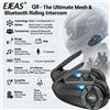 EJEAS interfono per moto bluetooth EJEAS Q8 per 2 caschi, sistema interfono Bluetooth per moto, auricolari Bluetooth per casco, interfono per casco con tecnologia Mesh 3.0, set interfono per moto.