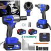 DayPlus Avvitatore a impulsi senza fili brushless da 1500 N.m, pistola a impulsi ad alta coppia da 1/2″ - 3 in 1 (avvitatore/trapano/cacciavite), batteria da 4,0 Ah, 4 attacchi (14-22 mm), 12 punte per