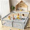 NONE Box per Bambini Rinforzato 150/160/180/200cm, Grande Piscina di Palline Quadrata, Recinto Robusto per Attività Indoor e Outdoor