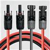 JINGYANGPV Cavo Solare Fotovoltaico 5M 10M (Rosso e Nero) 6mm², Cavo di Prolunga Solare con Connettori Impermeabili 10AWG per il Collegamento di Pannelli Solari