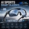 GUHUAVMI Nuovi Occhiali Smart AI Ultra Pro con Fotocamera 4K Indossabile, Stabilizzazione EIS a 6 Assi, Assistente Vocale ChatGPT, Occhiali Sportivi Impermeabili
