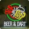 NEONAEON Insegna al Neon LED per Birra e Freccette, Scritta LED per Freccette, Illuminazione con Interruttore Dimmerabile per Parete, Pubblicità Luminosa per Stanza, Bar, Club, Birreria, Festa, Regalo per