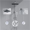 CECIPA max Colonna doccia senza miscelatore, finitura cromata, soffione doccia da 25 cm, facile installazione, asta doccia regolabile, 72-110 cm