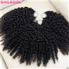 Smilegirl Capelli ricci umani all'uncinetto per donne nere, extension a onda profonda, 14 pollici, 120g, pre-separati, effetto piuma, invisibili, colore naturale