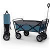 Eugad Carrello Pieghevole 100L con Manico Regolabile e Tasca Laterale per Ogni Terreno: Spiaggia, Giardino, Campeggio, Shopping, Attività all'Aperto