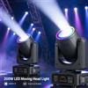 carinamoba 2 Pezzi Teste Mobili a LED Bianchi da 200W e RGB con Prisma a 18 Facce, DMX512 14CH Attivabili al Suono per DJ, Matrimoni e Feste