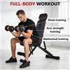 Vacclo Panca per Manubri Pieghevole per Fitness Domestico, Attrezzatura per Allenamento Total Body con Regolazione del Sedile e Pedali, Panca per Allenamento Pettorali e Addominali
