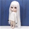 DBS ICY DBS Blyth Doll Series No.280BL136 Capelli lisci bianchi con frangia corpo articolare viso bianco 1/6 bjd