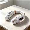 NONE Ventilatore da collo portatile senza pale, mini raffrescatore d'aria silenzioso ricaricabile tramite USB con display digitale a LED, 5 velocità regolabili, 360° ° Raffreddamento a 360°, luci RGB