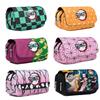 Bandai Astuccio Anime Demon Slayer a Doppio Strato per Studenti, Borsa Portaoggetti Tanjirou Nezuko Zenitsu Giyuu, Scatola Portapenne Cartoon, Accessorio Cosplay