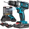 GECOFEER Trapano a percussione senza fili, avvitatore elettrico, batteria agli ioni di litio, mini trapano elettrico, utensili elettrici per batteria Makita 18V