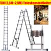 DayPlus Scala telescopica, 5M (2,5 M + 2,5 M), Scala telescopica pieghevole, Scala allungabile multifunzione, Capacità di carico 150 kg, Per interni ed esterni - DayPlus