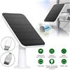 ALLOYSEED Pannello solare 20W 5V Micro USB+Type-C 2in1 per esterni, impermeabile IP65, per telecamere di sicurezza Eufycam 3/3C/2/Pro