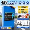 Pacco batterie 18650 13S6P al litio 48V 100Ah 2000W per scooter Citycoco con BMS integrato da 50A e spina personalizzabile