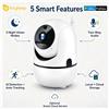 BoyKeep Telecamera di Sicurezza Interna FHD, Sorveglianza WiFi Intelligente con Visione Notturna a Colori, Rilevamento di Movimento e Persone, Audio Bidirezionale, Archiviazione Cloud/Locale