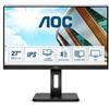 Monitor AOC Q27P2Q 27 Pollici 2560x1440 Quad HD USB VGA HDMI DisplayPort Black