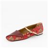 Ebarrito Ballerine Arena in pelle patchwork con cinturino