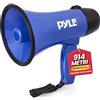 Pyle Megafono Speaker Sirena, Megafono Portatile Batteria 20 Watt, Microfono, 2 modalità, Suono PA, Manico Pieghevole per Uso in Polizia e Cheerleading