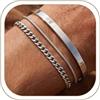 FLEERNIO 316L Bracciale Uomo Acciaio Bracciale Uomo Argento Set Bracciali 3 Pezzi ASIN: B0HCYC73YX