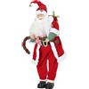 HOMCOM Babbo Natale Animato Musicale, Canta e Balla, 120 cm, Rosso | Aosom Italy
