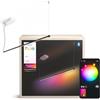 Philips Hue Signe Gradient Lampadario, Nero BK | White Ambiance, Sfum colore, Plafoniera, Illuminazione intelligente, Effetti wall washing, Design sottile, Casa intelligente