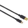 HAMA Cavo adattatore USB-C spina USB-C - spina USB 3.1 A, placcato oro, 1,80 m