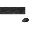 PORT DESIGNS WIRELESS DESKTOP PACK: MOUSE & KEYBOARD 900904-UK Standard, Senza fili, Mouse incluso, Batterie incluse, IT, 423 g, Nero
