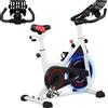 HOMCOM Cyclette Professionale da Camera Regolabile con Schermo LCD e Portabicchieri, Volano 8kg, Bianco