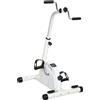 SPORTNOW Cyclette per Riabilitazione Braccia e Gambe con Altezza e Resistenza Regolabili, Display LCD, Bianco