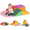 HOMCOM Set Costruzioni Morbide per Bambini 1-3 Anni da 6 Pezzi inPoliuretanoed EPE Multicolore