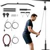 SPORTNOW Pulley Machine Home Gym e Puleggia LAT Machine, Attacco per Dischi Pesi Universali e Accessori