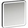 LAUFEN BASE 2.0 Miroirs, éclairage LED, interrupteur à capteur tactile, anguleux, cadre en aluminium noir mat, H4443801084501, H4443801084501