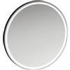 LAUFEN BASE 2.0 Miroirs, éclairage LED, interrupteur à capteur tactile, rond, cadre en aluminium noir mat, H4443911084501, H4443911084501