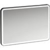 LAUFEN BASE 2.0 Miroirs, éclairage LED, interrupteur à capteur tactile, anguleux, cadre en aluminium noir mat, H4443821084501, H4443821084501