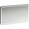 LAUFEN BASE 2.0 Miroirs, éclairage LED, interrupteur à capteur tactile, anguleux, cadre en aluminium noir mat, H4443831084501, H4443831084501