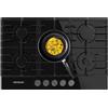 Cecotec Piano Cottura a Gas 5 Fuochi Bolero Squad GN 5200F Glass Black. | 11kW, Gas Naturale, Vetro Nero, Griglie Complete in Ghisa, Bruciatore Wok, Sistema di Sicurezza