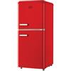 DCG Eltronic MF110RCDP Frigorifero Combinato A Libera Installazione, Autoscongelamento Defrost, Termostato Regolabile, Rosso