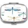 Imprint Pocket Pill Box Blue Yellow Dragonfly Portable Pill and Vitamin Storag (Blu-ray)