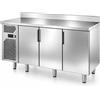 Tavolo Refrigerato 3 porte, con alzatina 460 Lt. MADE IN ITALY. Acciaio inox. -2°/+8°C. - Cm. 172x70x85H. * MOTORE A SINISTRA *