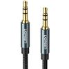 UGREEN Cavo Aux Macchina 3.5MM Jack to Jack in Nylon Cavo Audio Maschio a Maschio Stereo Compatible with Cuffie iPhone iPad iPod Smartphone Laptop Autoradio MP3 Echo DOT Altoparlante Auto (1M, Blu)