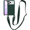 VooDirop Custodia per iPhone 18 Pro Max, con cordino rimovibile, in nylon, antiurto, in silicone, con cordino regolabile per appendere