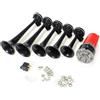 DriSentri 5pcs 125dB Nero Tromba Musicale Dixie Auto Duca di Hazzard con Compressore 12V Auto Clacson Aria