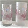 Starbucks Set 2 pezzi vetro Starbucks Sakura trasparente smerigliato nuovo 2016 fiori...