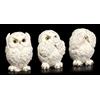 Figuren Shop GmbH Figura - Tre Gufi Saggi Delle Nevi - Gufo Divertente Idea Regalo Decorazione